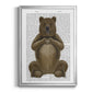 Bear and Hand Heart - Modern Framed Canvas Print