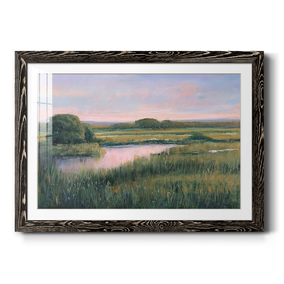 Spring Marsh I - Barnwood Framed Art Print