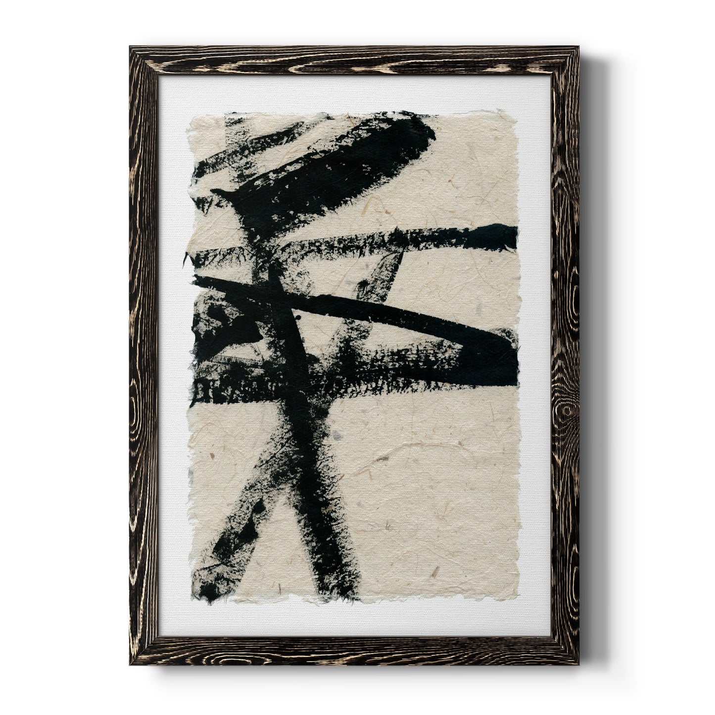 Lines Crossed III - Premium Canvas Framed in Barnwood - Ready to Hang