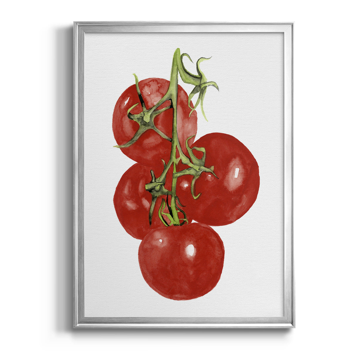 Watercolor Veggie IV - Modern Framed Canvas Print