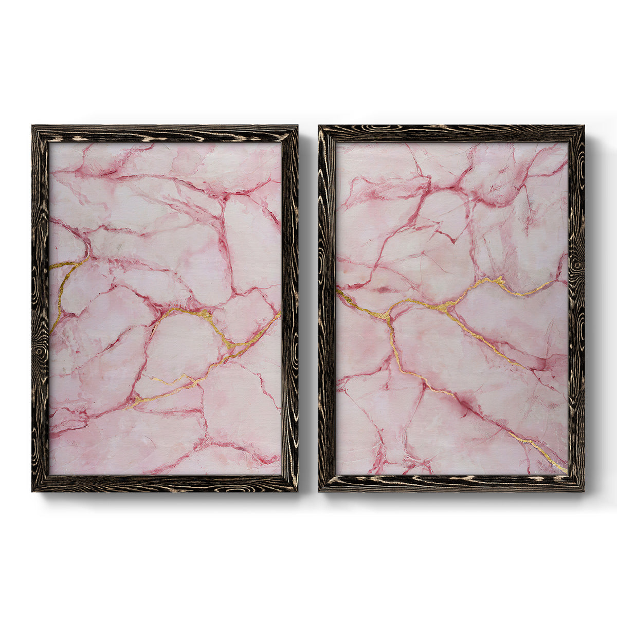 Rose Marble I - Premium Framed Canvas 2 Piece Set - Ready to Hang