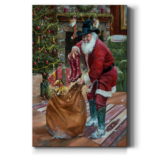 New Boots for Christmas - Canvas Art Print