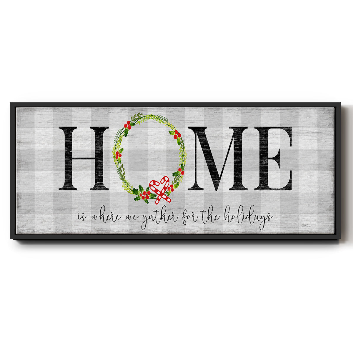 Gather for the Holidays - Floater Framed Canvas Print