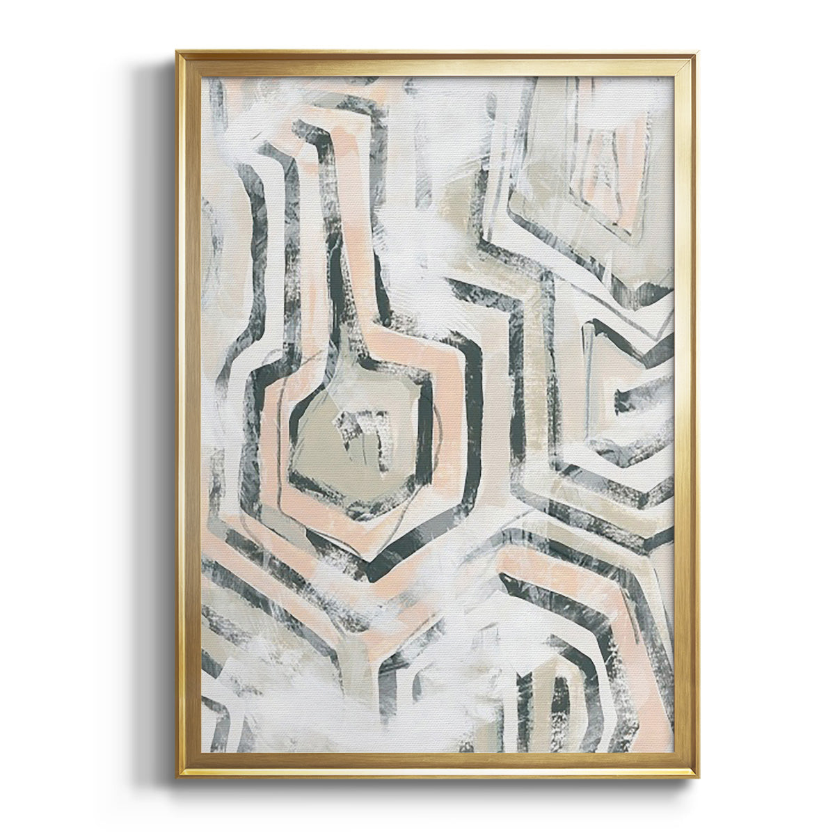 Sand Glyphs I - Modern Framed Canvas Print