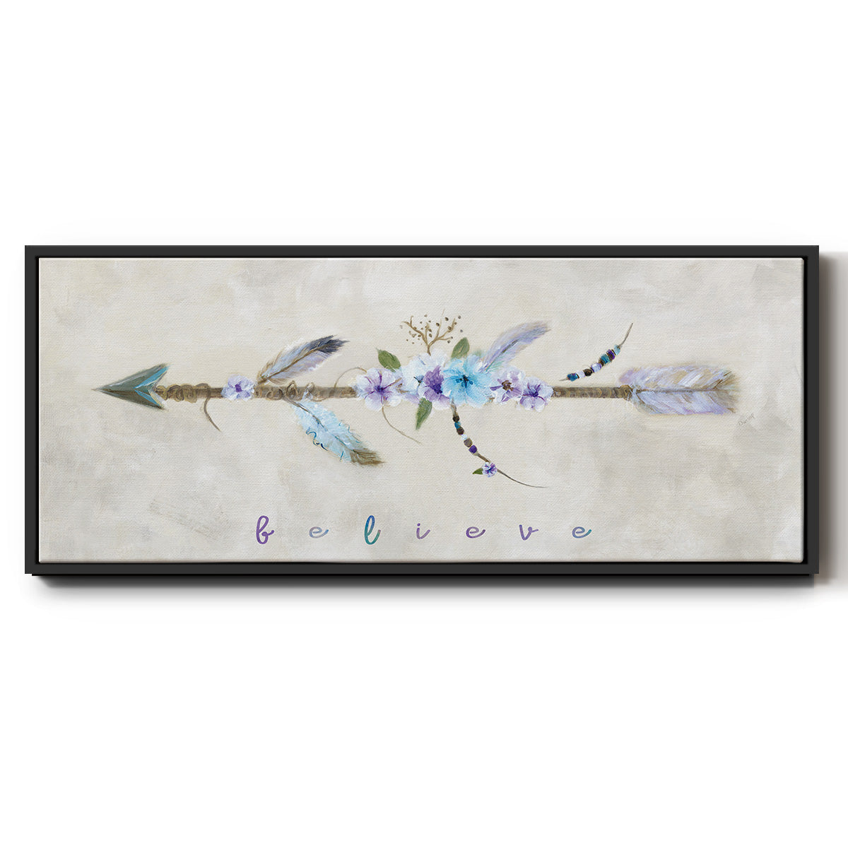 Boho Arrow I - Floater Framed Canvas Print