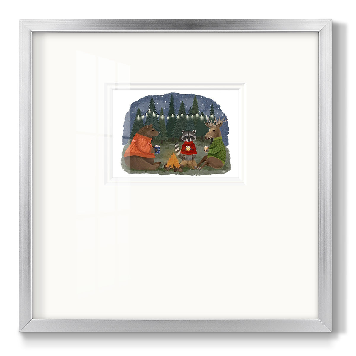 Campfire Hot Chocolate - Double Matboard Framed Print