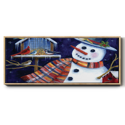 Snow Friends - Floater Framed Canvas Print