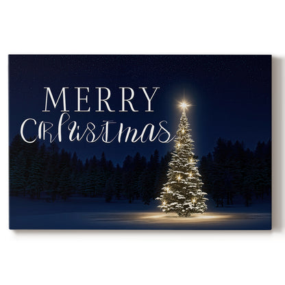 Blue Hour Fir Hearth - Canvas Art Print