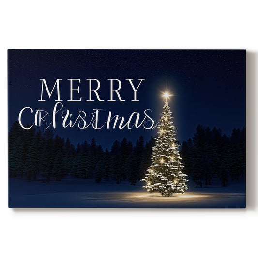 Blue Hour Fir Hearth - Canvas Art Print