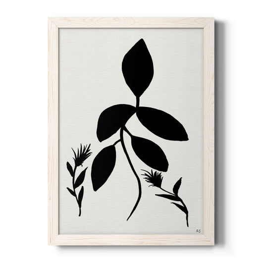 Silhouette Garden I - Premium Canvas Framed in Barnwood - Ready to Hang