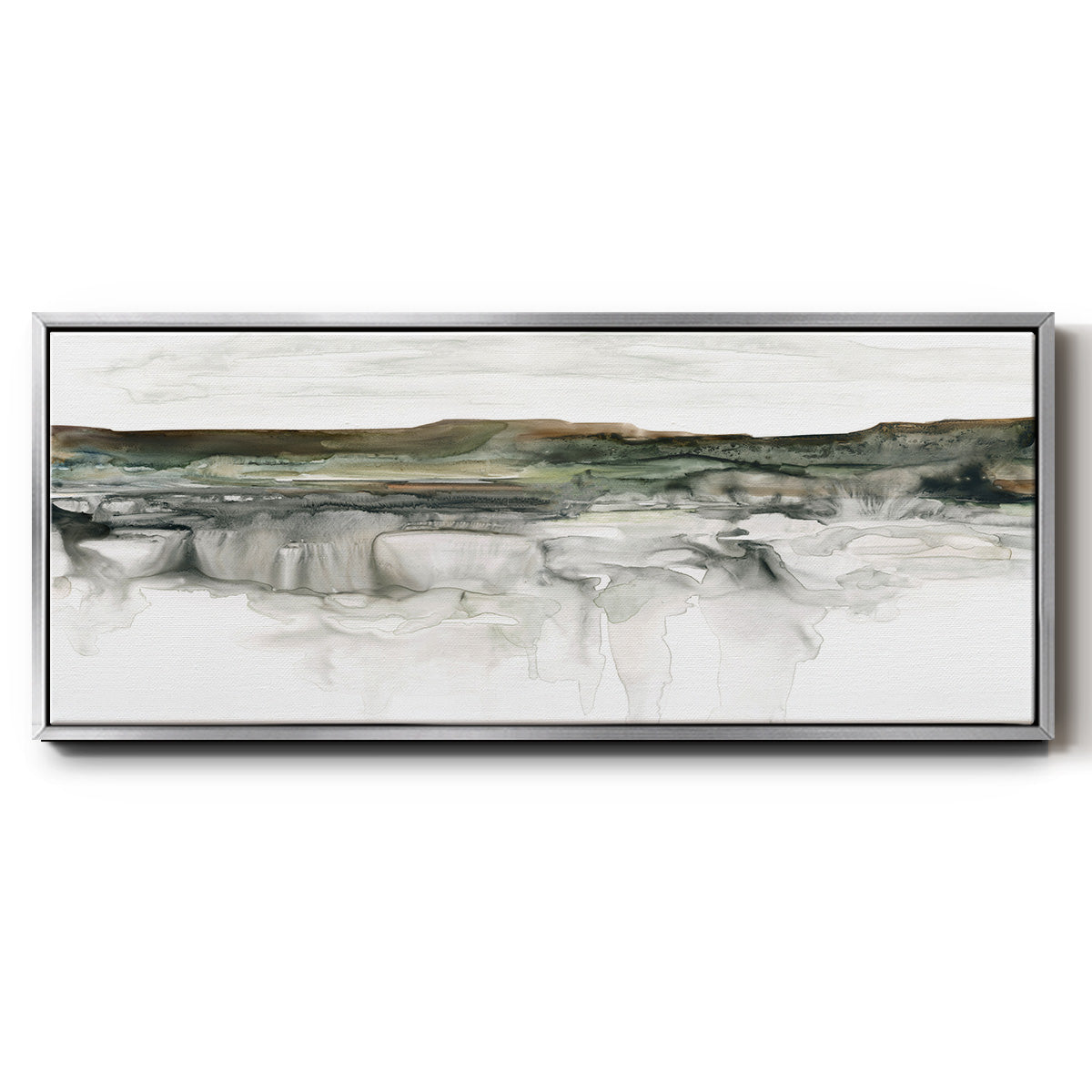 River Flow - Floater Framed Canvas Print