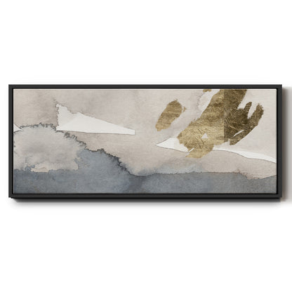 Watercolor with Gold I - Floater Framed Canvas Print