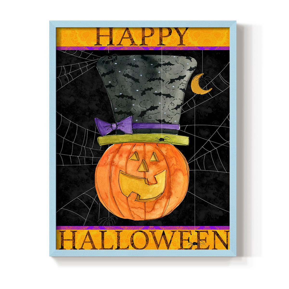 Happy Halloween - Restickable Framed Art Print