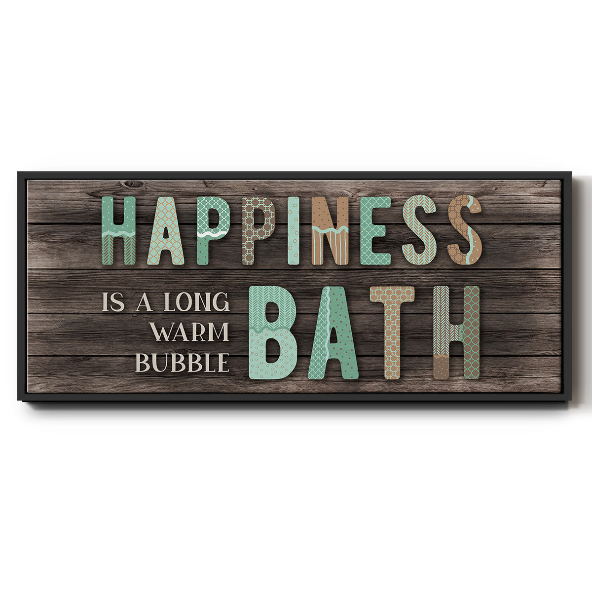 Happiness Bath - Floater Framed Canvas Print