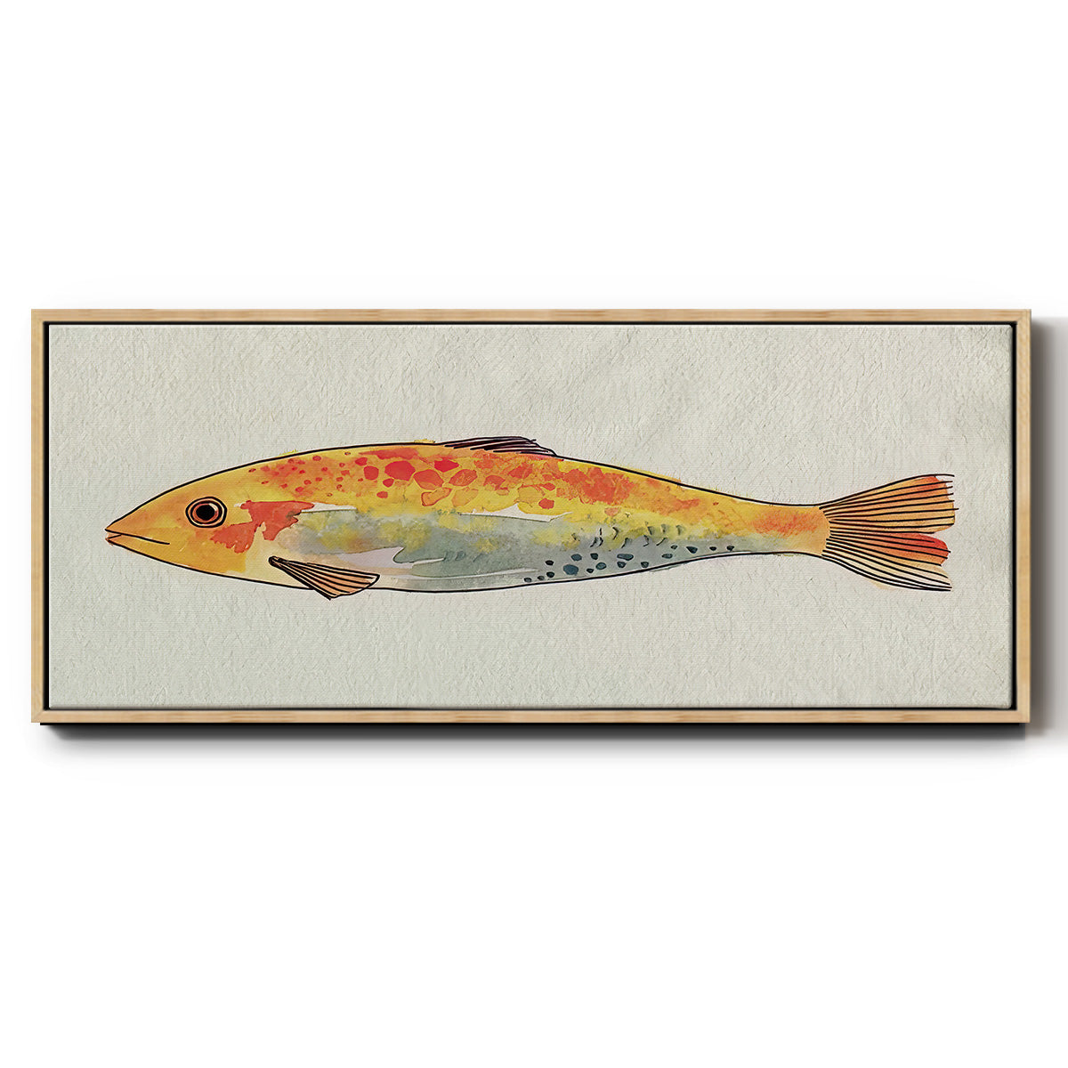 Fanciful Fish II - Floater Framed Canvas Print