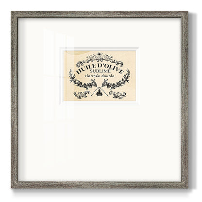 Antique French Label IV Premium Framed Print Double Matboard