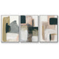 Marble Block Symmetry I - Framed Premium Gallery Wrapped Canvas L Frame 3 Piece Set - Ready to Hang