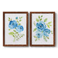 Blue Morning Bouquet I - Premium Framed Canvas 2 Piece Set - Ready to Hang