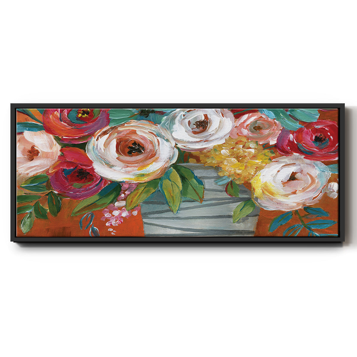 Color Burst I - Floater Framed Canvas Print
