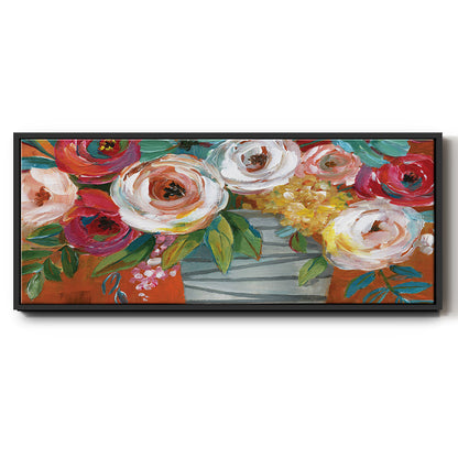 Color Burst I - Floater Framed Canvas Print