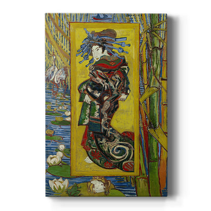 Canvas art print featuring an expressive portrait of a woman with bold outlines and vibrant color on a clean white background.