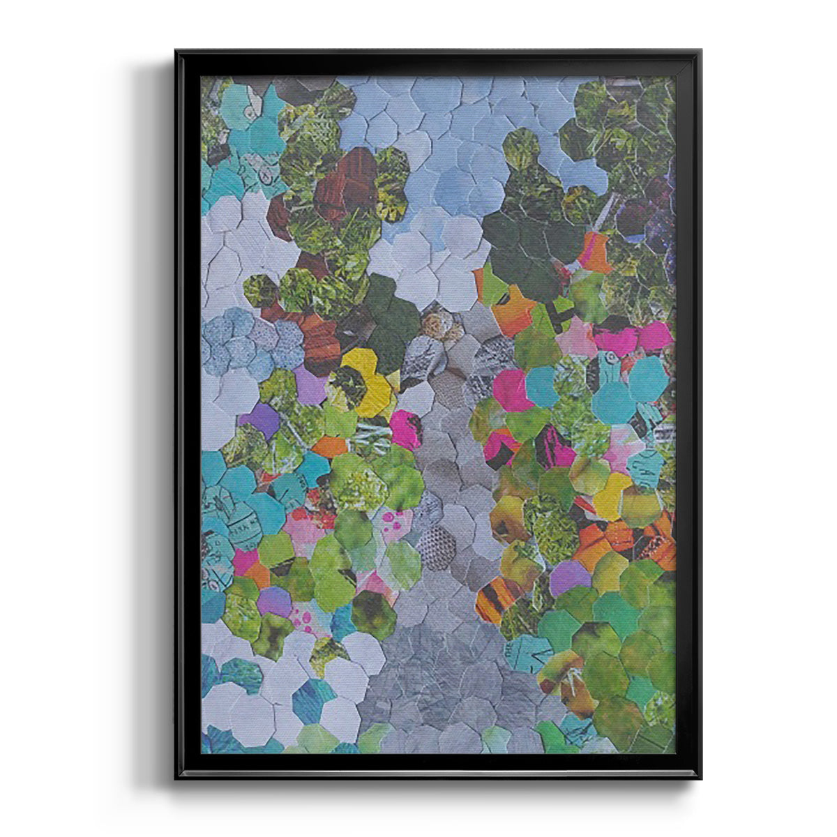 Magenta Garden - Modern Framed Canvas Print