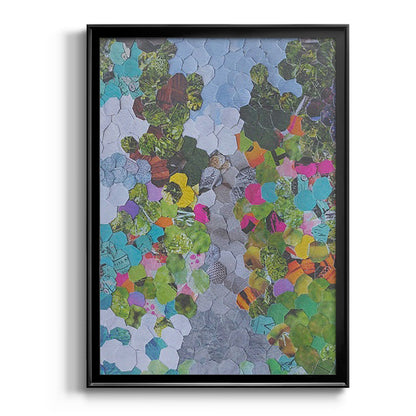 Magenta Garden - Modern Framed Canvas Print