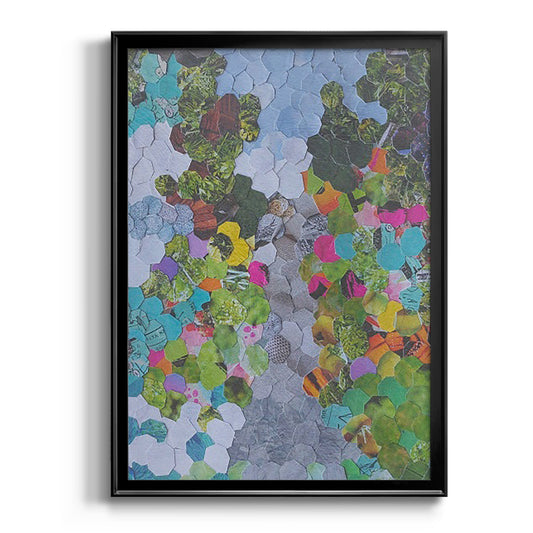 Magenta Garden - Modern Framed Canvas Print