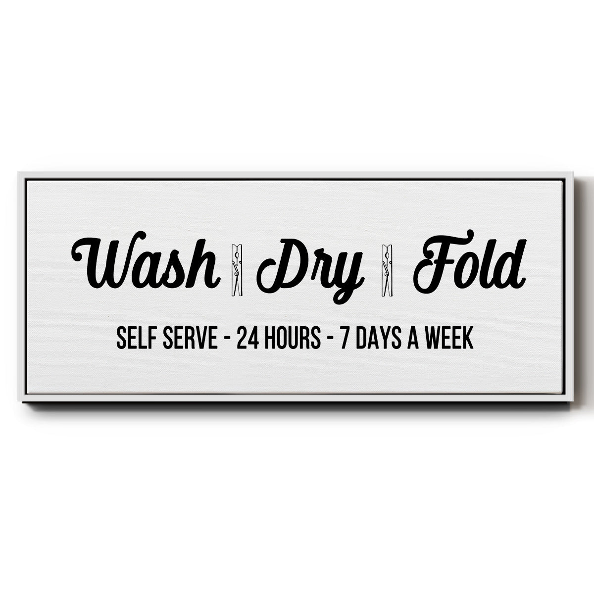 Wash Dry Fold - Floater Framed Canvas Print