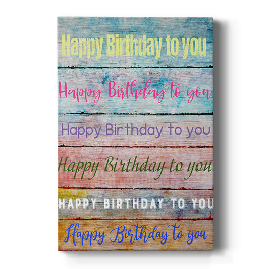 Birthday Song Premium Gallery Wrapped Canvas - Ready to Hang