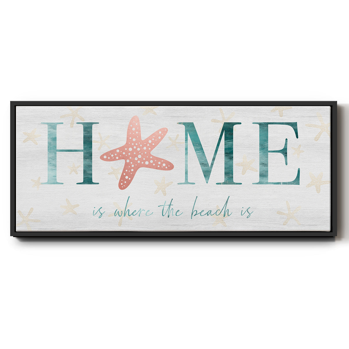 Home Beach - Floater Framed Canvas Print