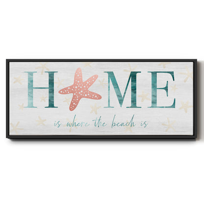 Home Beach - Floater Framed Canvas Print