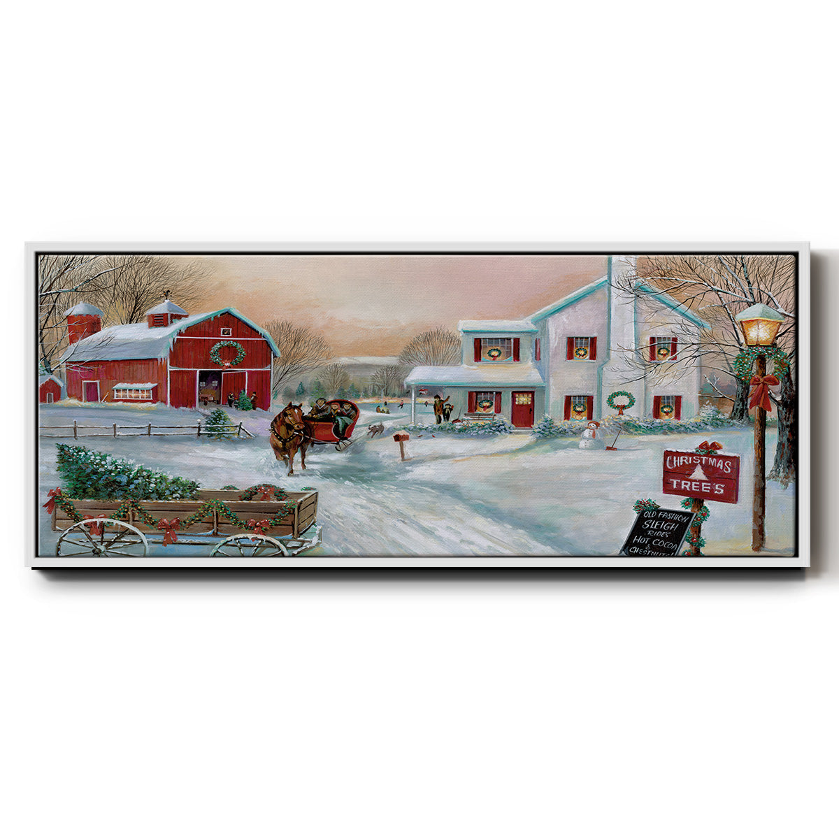 Christmas Tree Farm - Floater Framed Canvas Print