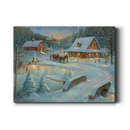 Little Meadows Xmas - Canvas Art Print