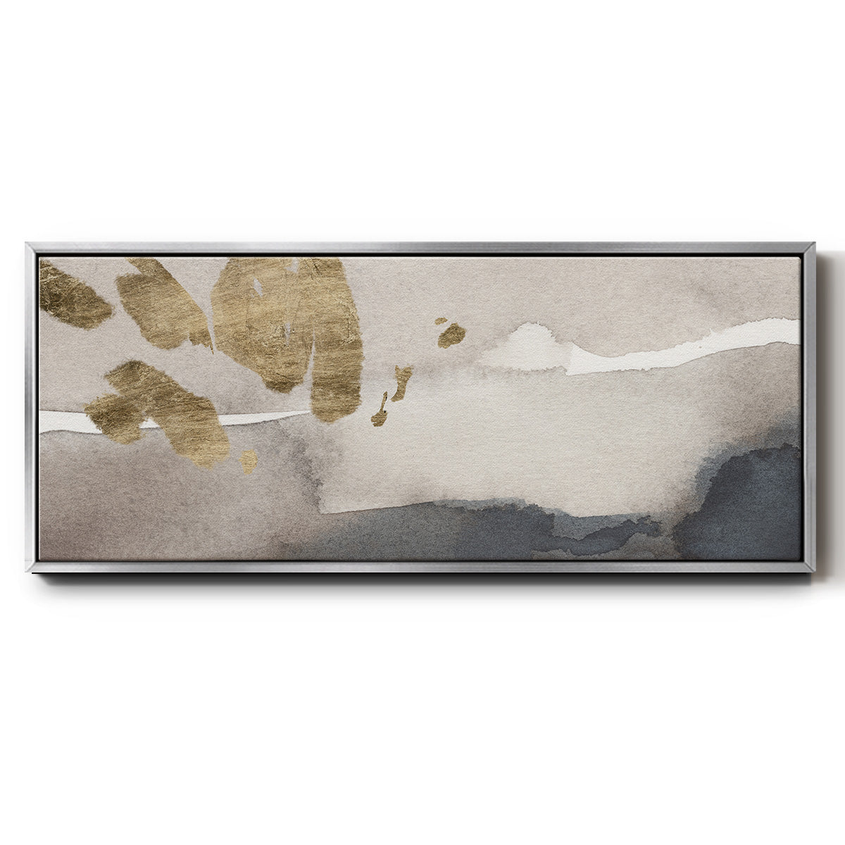 Watercolor with Gold III - Floater Framed Canvas Print