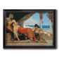 Orientalist portrait scene by Jean-Joseph Benjamin-Constant printed on canvas in an ornate black frame with gilded inner detail.