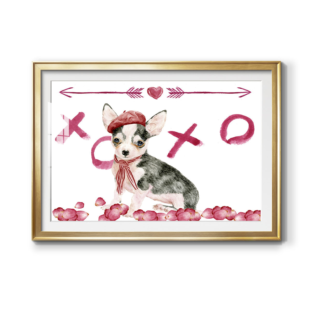 Puppy Valentine Collection A Premium Framed Print - Ready to Hang