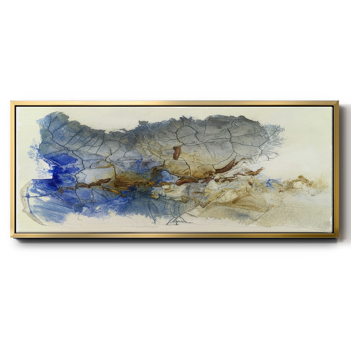 Golden Cleft I  - Floater Framed Canvas Print