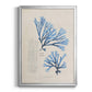 Blue Marine Algae V - Modern Framed Canvas Print