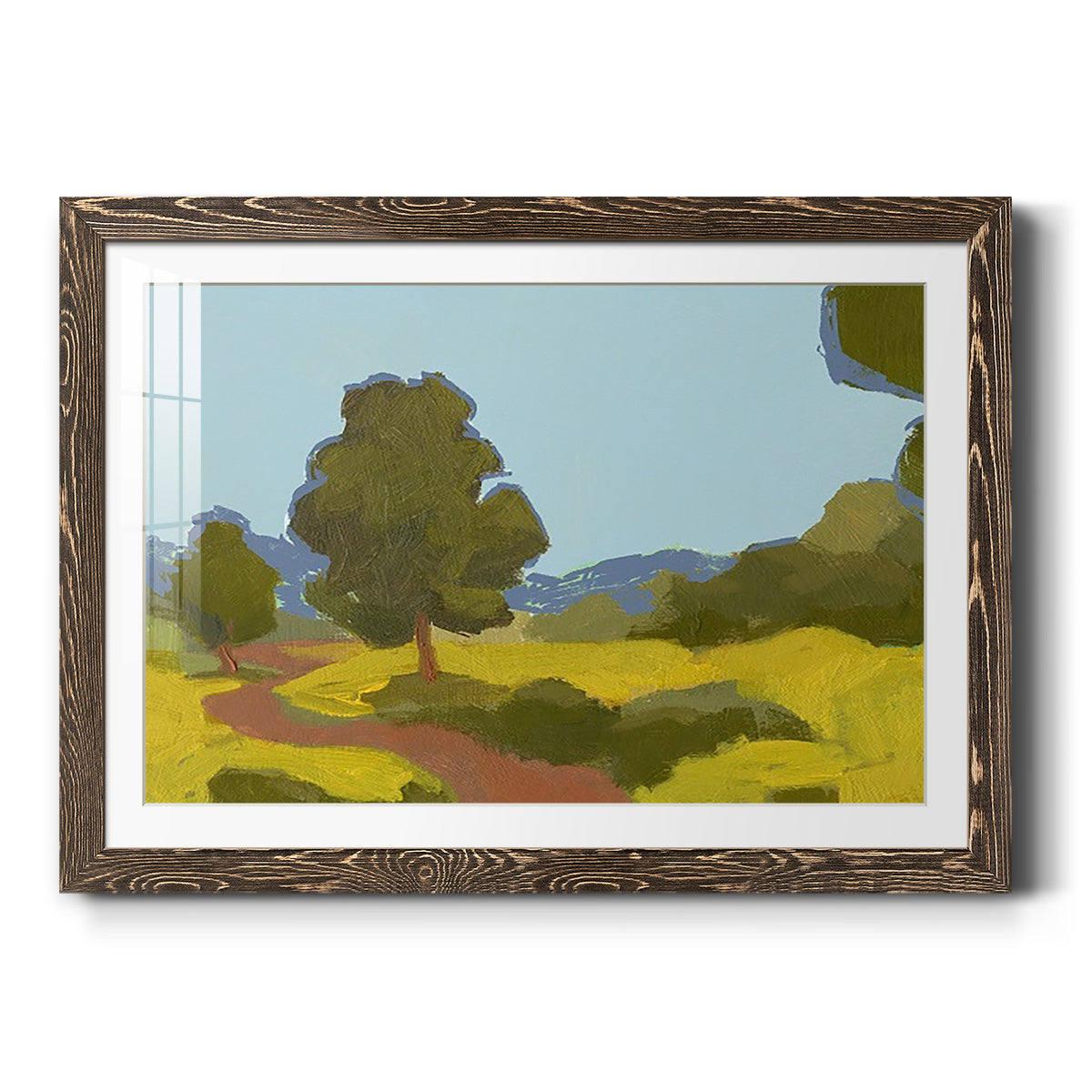 Bright Park I - Barnwood Framed Art Print