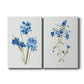 Blue Blossom Botanical I Premium Gallery Wrapped Canvas - Ready to Hang - Set of 2 - 8 x 12 Each