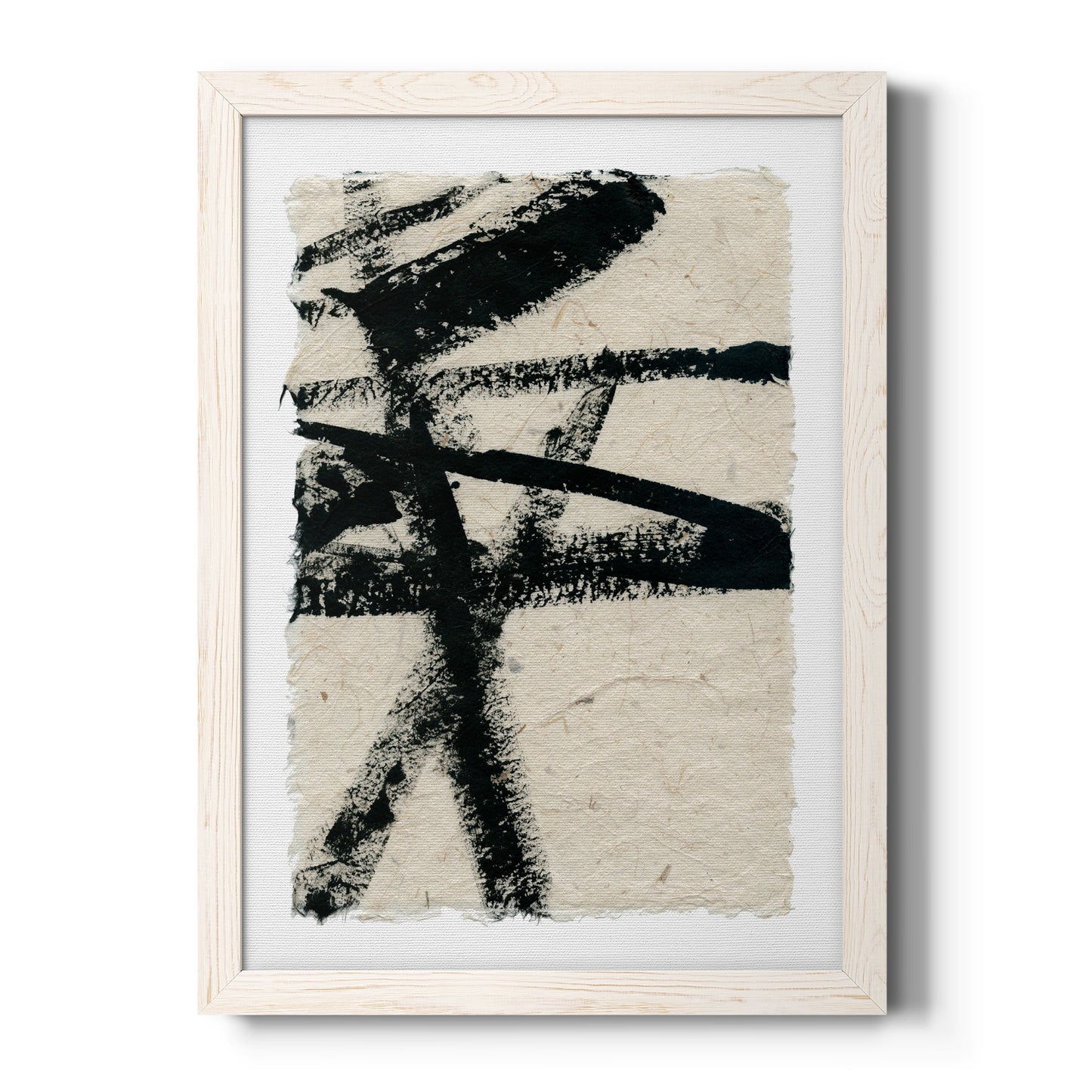 Lines Crossed III - Barnwood Framed Canvas Print