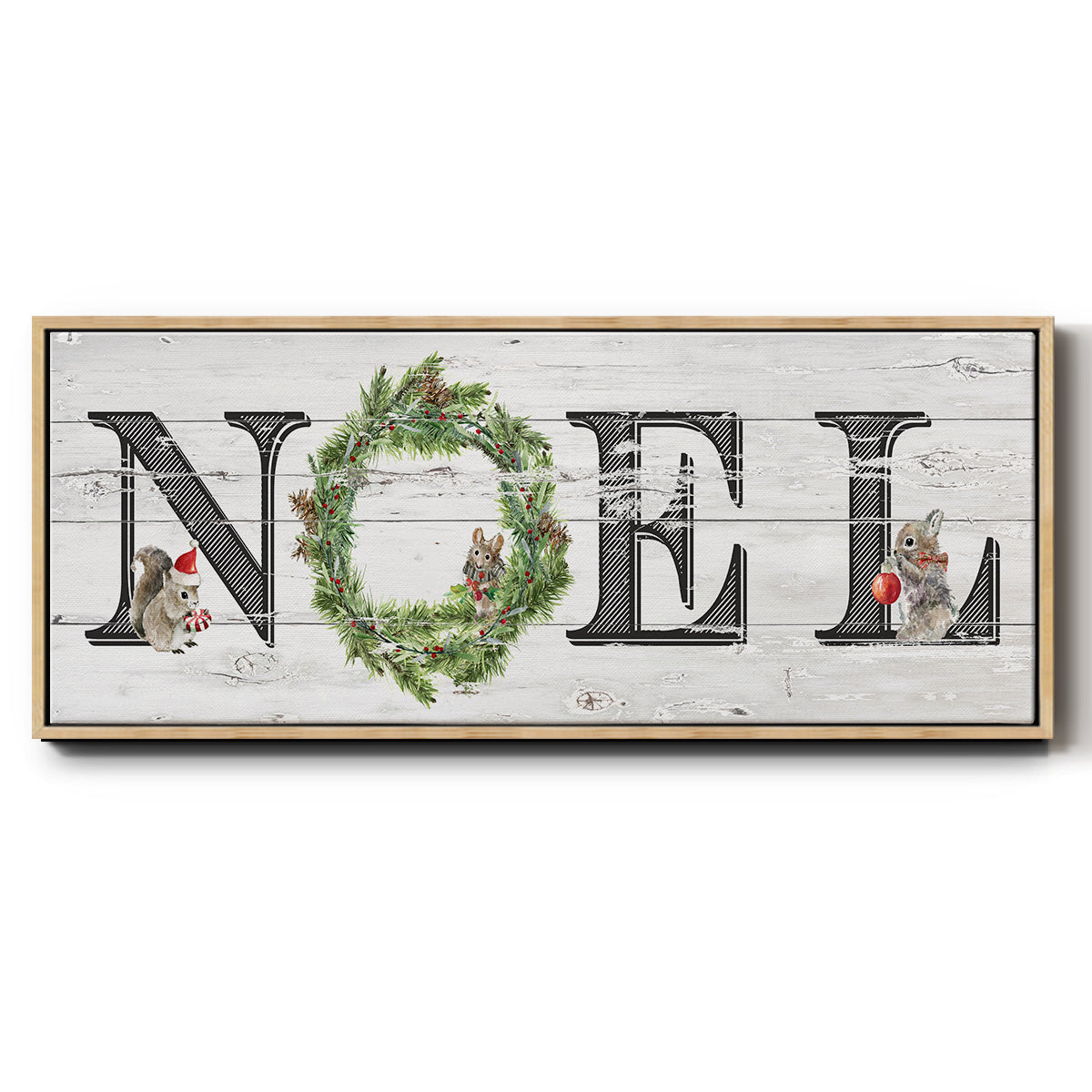 Farmhouse Noel - Floater Framed Canvas Print