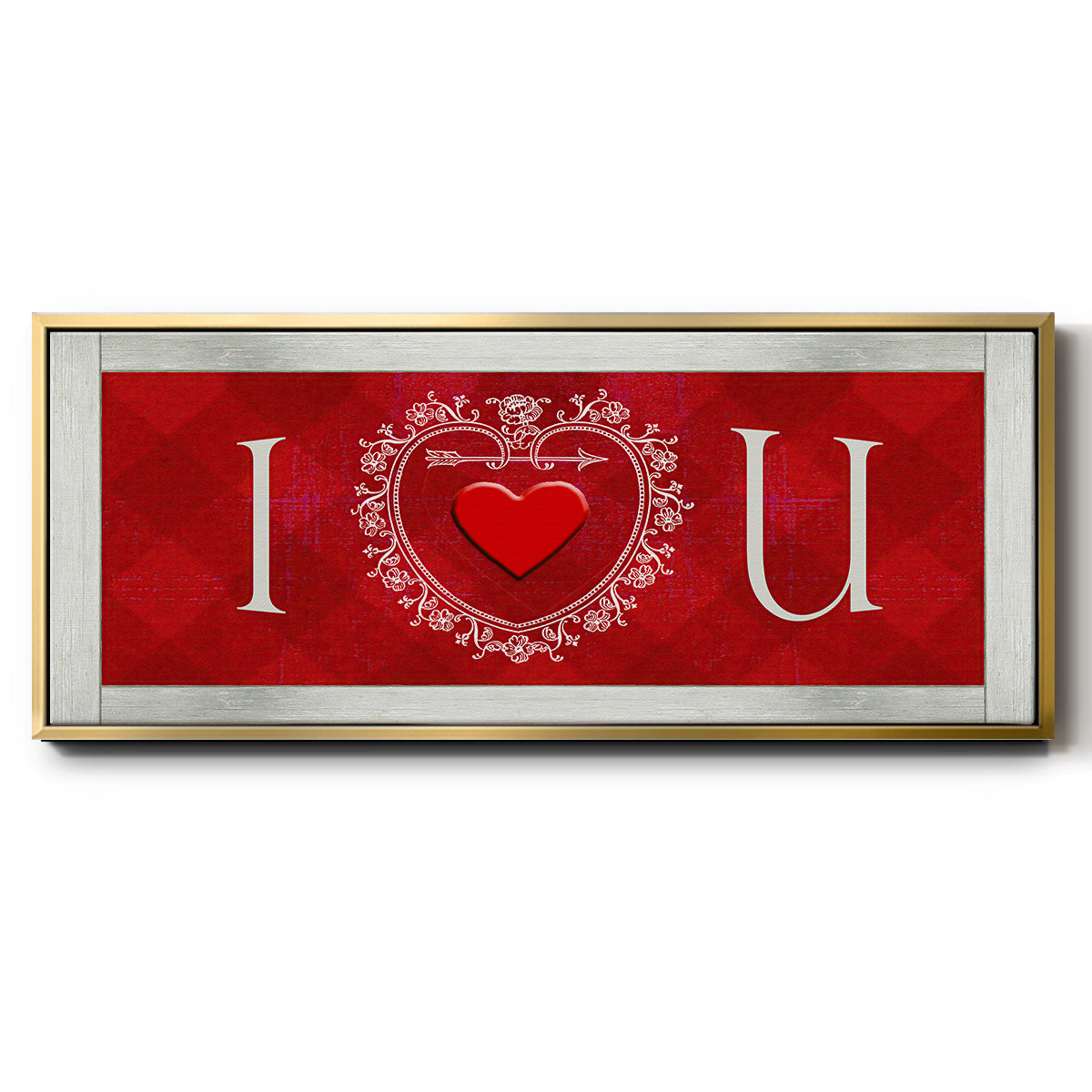 DIY Love Collection H - Floater Framed Canvas Print