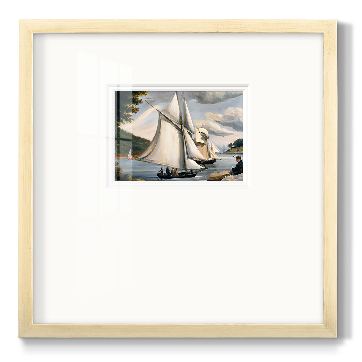 SaRiver Sail Premium Framed Print Double Matboard