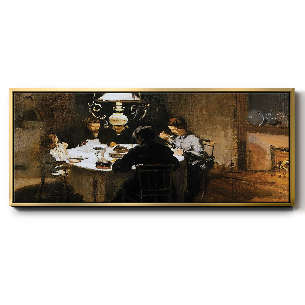 The Dinner, 1868 - Floater Framed Canvas Print
