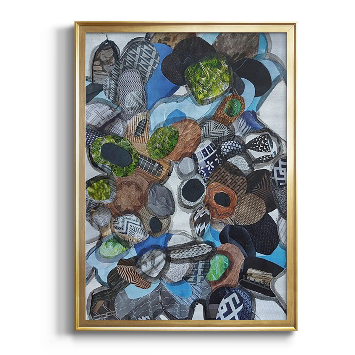 Catalina Island Blue Glass - Modern Framed Canvas Print