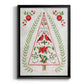 Christmas Folk Tree - Modern Framed Canvas Print