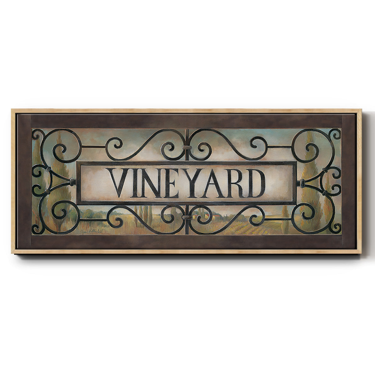 Vineyard - Floater Framed Canvas Print