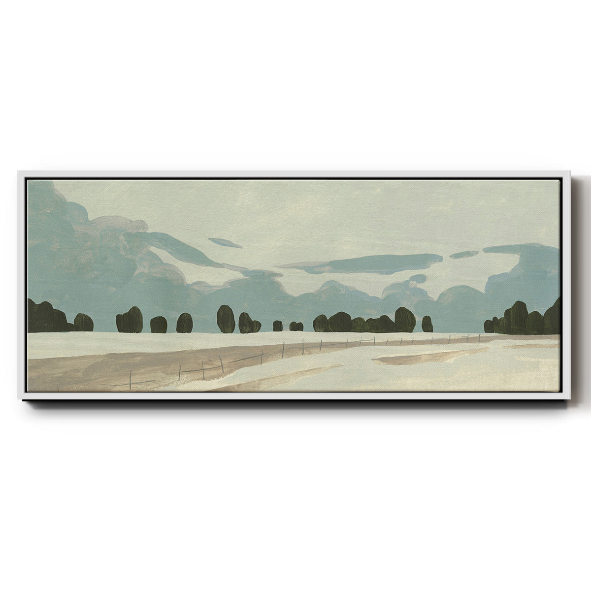Farmland Study IV - Floater Framed Canvas Print